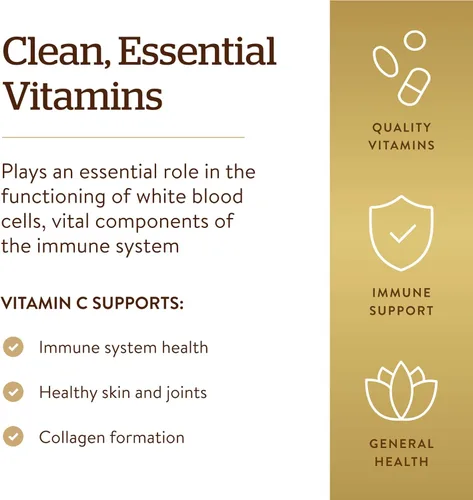 Miniatura 5 de Solgar Vitamina C 1000 mg, 100 cápsulas vegetales – Antioxidante y apoyo inmunológico – Salud general – Piel y articulaciones saludables