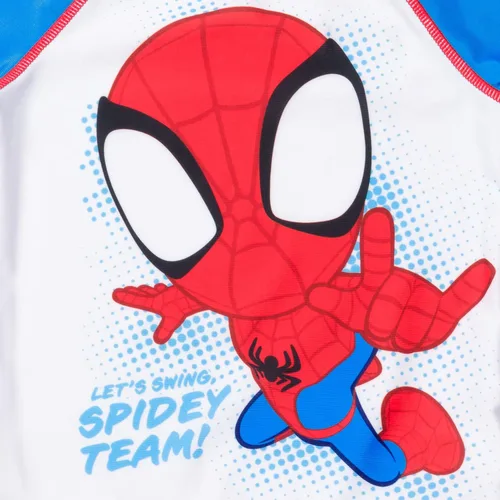 Miniatura 6 de Marvel Conjunto de camiseta de protección raglán y traje de baño UPF 50+, tallas para niños pequeños a niños grandes (2T - 18-20)