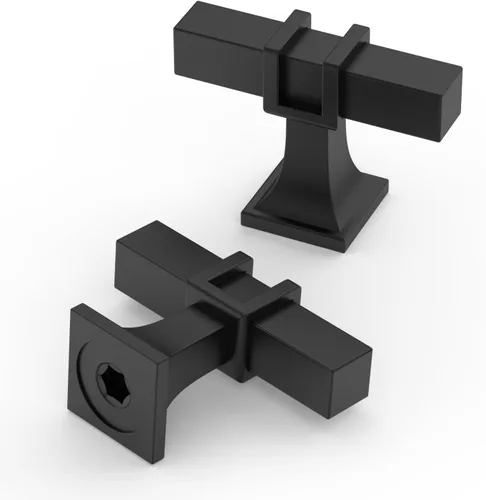Miniatura 27 de Asidrama - Paquete de 10 manijas para alacena de 3 pulgadas (76mm) de color negro mate y dorado, tiradores para gabinete, accesorios para gabinete