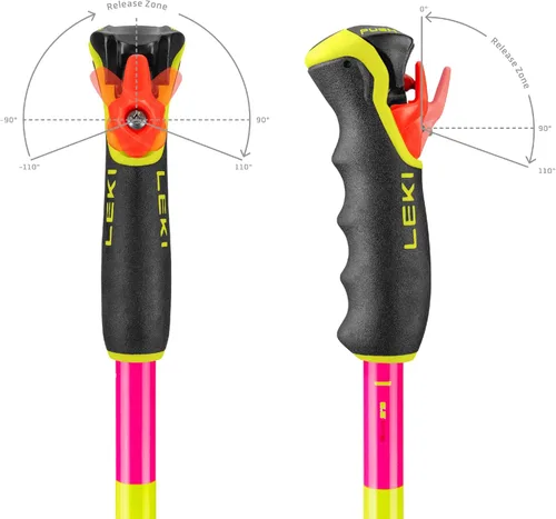 Miniatura 6 de LEKI Spitfire - Bastones de esquí de aluminio ligero 3D para esquí alpino Neonmagenta-Neonyellow-Berry
