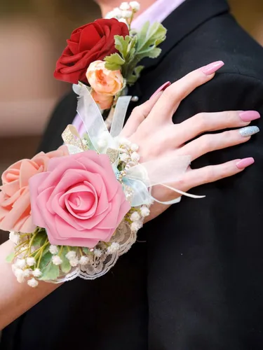 Miniatura 5 de MACTING Flores de rosas artificiales 30 piezas, flores artificiales con tallo, rosas de espuma suave de tacto real para regalos del día de San