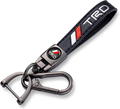 Llavero de cuero genuino para llavero llavero para hombres y accesorios Woean negro, Negro 01