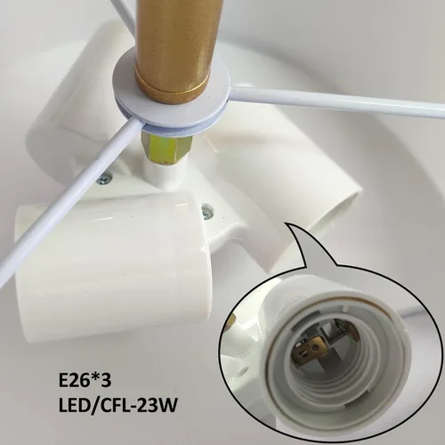 Miniatura 8 de Lámpara moderna de montaje empotrado para techo de tambor de montaje empotrado, 3 luces doradas, lámpara de techo semiempotrada para pasillo