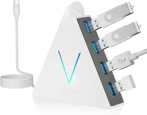Miniatura 9 de Concentrador USB 3.0, JoyReken Separador USB de 4 Puertos para Laptop, Adaptador de Teclado y Mouse para PS4 Compatible con Xbox, PC, MacBook, Rosa