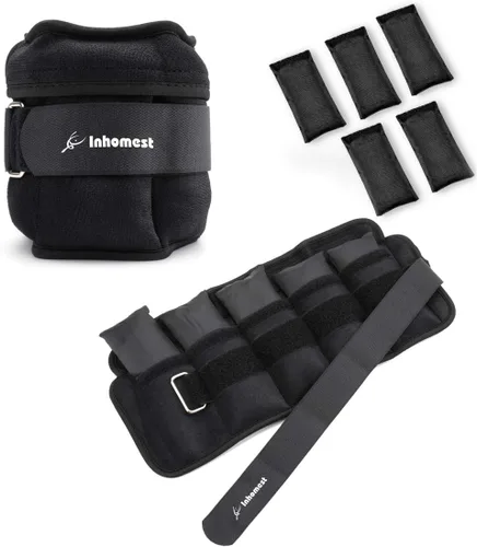 Pesas de tobillo ajustables de 1-5/10/12 libras, pesas para piernas para hombres y mujeres, pesas de muñeca y tobillo para terapia física, yoga,