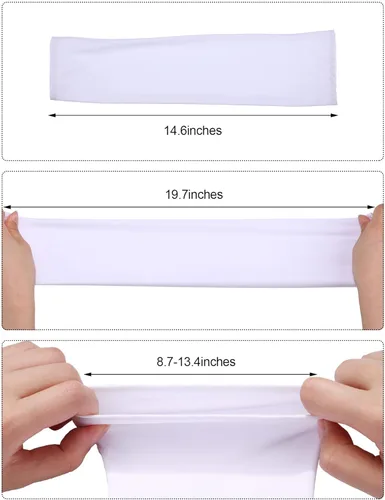 Miniatura 6 de Mudder 8 Pairs UV Sun Protection Cooling Arm Sleeves for Men Women Youth Silk Compression Arm Cover Breathable Outdoors