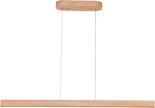 Miniatura 11 de YISDESIGN Lámparas colgantes lineales de madera de 47 pulgadas, modernas, LED, 36 W, regulables, iluminación colgante de techo, luces colgantes, Za.