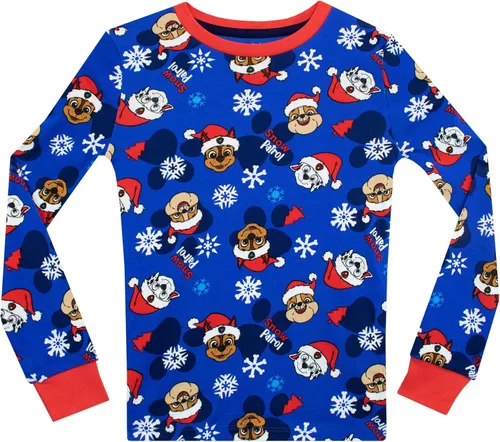 Miniatura 2 de Paw Patrol Pijama de Navidad para niños, Azul, Rojo