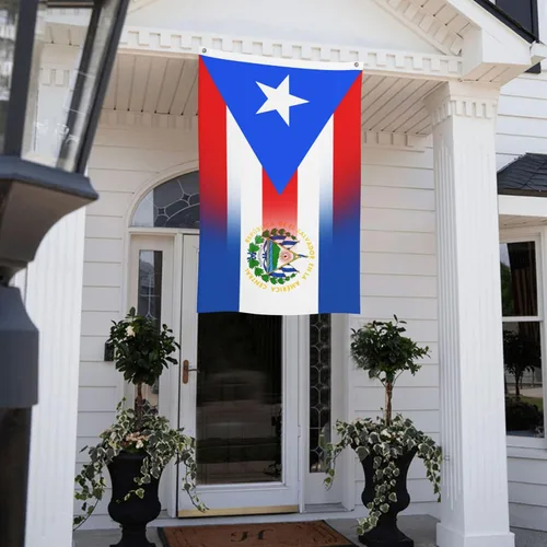 Miniatura 7 de Civilos Bandera de Puerto Rico y El Salvador de 3 x 5 pies de nylon para exteriores/interiores con ojales de latón