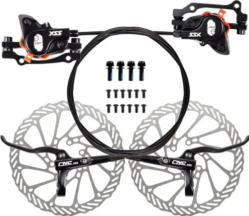 Miniatura 5 de Chooee Freno de disco hidráulico de bicicleta de montaña,MTB freno de disco hidráulico delantero derecho freno hidráulico 31.496 in, rojo