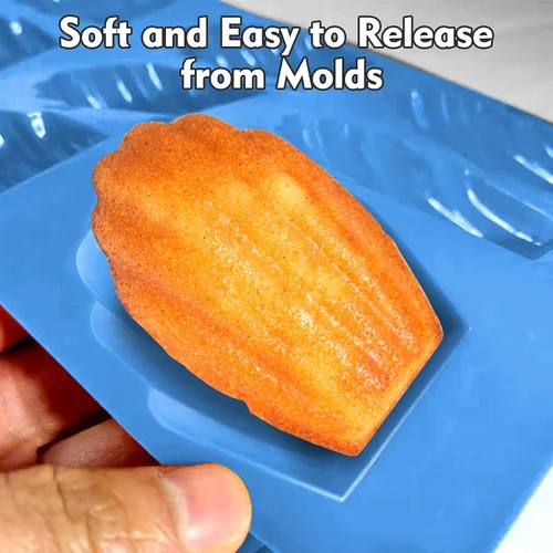 Miniatura 4 de Dioycli Madeleine - Molde de silicona para galletas Madeline con 9 cavidades, molde antiadherente para hornear magdalenas, galletas, pasteles