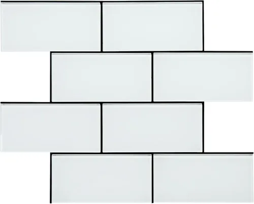 Miniatura 12 de Azulejos de cristal para despegar y pegar, loseta en muro de vidrio verde para pared de cocina y baño (5 hojas, 5 pies cuadrados)