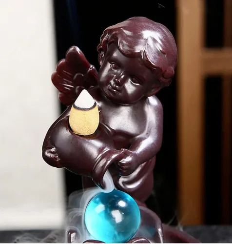 Miniatura 4 de Quemador de incienso de cerámica para niños, diseño de cascada de humo, incensario de reflujo, soporte para incienso, decoración del hogar Zen