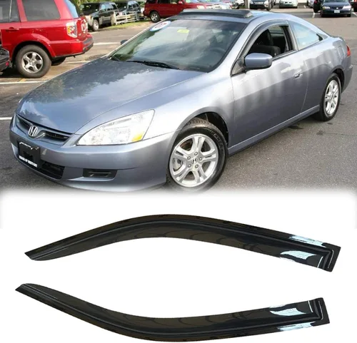 Deflector de viento para ventana lateral, juego de 2 protectores de lluvia de humo oscuro con cinta para el canal exterior para Honda Accord