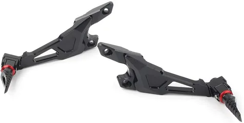 Miniatura 3 de Reposapiés trasero para motocicleta, pedales de pasajero, conjunto de clavijas para BMW S1000RR 2010-2018, color negro