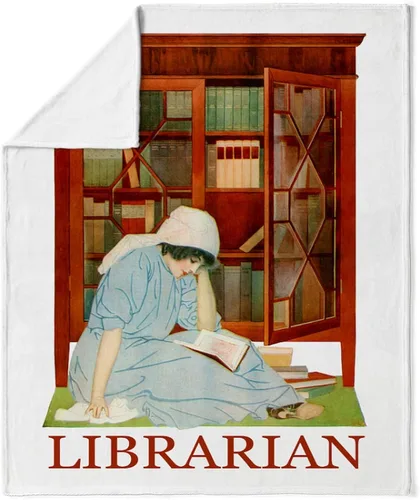 Miniatura 3 de CafePress Librarian by Coles Phillips - Manta de forro polar súper suave, 60 x 50 pulgadas