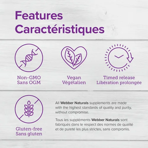 Miniatura 3 de Webber Naturals Vitamina B100 Complejo Liberación de Tiempo, 140 Tabletas