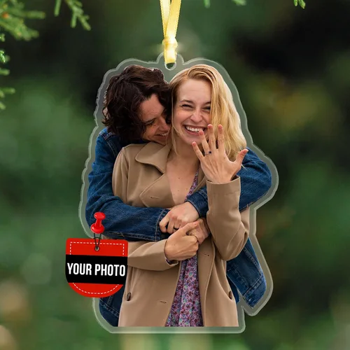 Miniatura 4 de Adorno de Navidad personalizado de acrílico con foto personalizada 2025 - Adorno de Navidad con forma personalizada, idea para las festividades