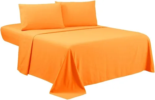 Miniatura 19 de Sfoothome Juego de sábanas King – Juego de cama de 4 piezas de lujo para hotel, bolsillo extra profundo, juego de ropa de cama serie 1800, Rosa