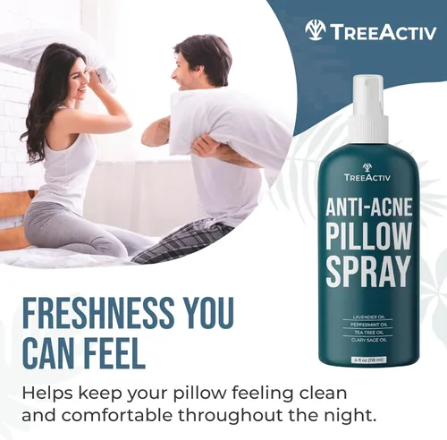 Miniatura 7 de TreeActiv - Espray de almohada antiacné, limpia sábanas, tela, ropa de cama, ropa, alfombras y muebles, aroma lavanda, árbol de té 4 fl oz (original)