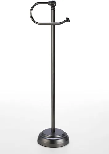 Miniatura 4 de SunnyPoint Clásico Soporte Independiente para Rollos de Papel Higiénico de Baño (Negro Níquel)