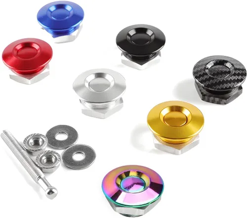 Miniatura 6 de 4 piezas de pasadores universales para cofre de vehículo, clip de cierre rápido para placa de matrícula, kit de botón de presión para cofre, cierre