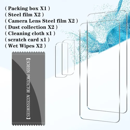 Miniatura 7 de BIGFACE Protector de pantalla de vidrio templado para Galaxy S22 Plus, paquete de 2, antiarañazos, desbloqueo ultrasónico de huellas dactilares