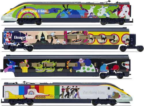 Miniatura 3 de Hornby R1253T - Juego de tren eléctrico R1253T The Beatles Yellow Submarine - Juego de iniciación de tren de calibre OO, trenes vintage