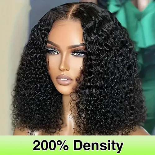 Miniatura 7 de Pelucas cortas de 10 pulgadas estilo Bob 13x4 con ondas profundas, peluca de pelo humano estilo Bob con encaje frontal HD de 200% de densidad