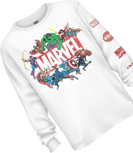 Miniatura 3 de Marvel - Camiseta de manga larga para hombre, Spiderman, Ironman, Capitán América y Hulk Tee Comics de manga larga