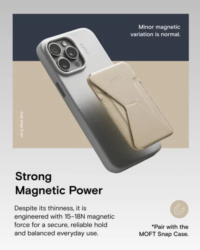 Miniatura 4 de MOFT Soporte magnético para cartera compatible con iPhone serie 17/16/15/14/13/12, ajuste de ángulo y soporte de teléfono compatible con MOVAS