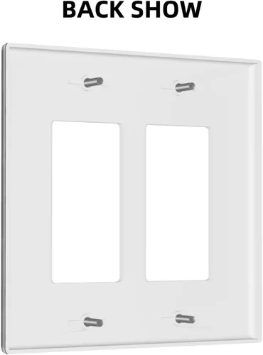 Miniatura 104 de Placa Decorativa de Pared de Granja Rústica con Cuerno de Madera para Puerta de Granero 1 Banda Duplex Cubiertas de Toma Eléctrica Soltera