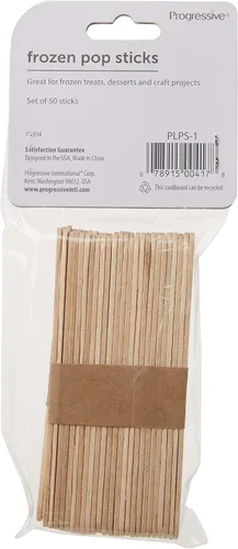 Miniatura 3 de Progressive International Prepworks by Progressive - Palillos para congelador de madera, 50 unidades, naturales