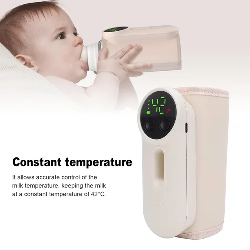 Miniatura 2 de Portable Baby Bottle Heating for Travel, Fast Heating Temperature Control Warmer with Night Milk Keeps Breast Milk Up to 5H
