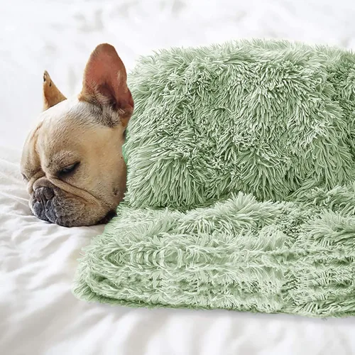 Miniatura 10 de Manta de cama para mascotas, manta de forro polar esponjoso para perro, manta suave para cachorros, gatos, gatitos, S, M, L, XL, manta sherpa Rosa