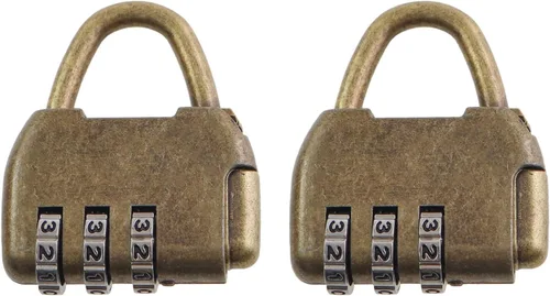 2 unids 1.417 in bronce mini vintage combinación candado aleación acero equipaje bolsa cerradura para diario caja pequeña manualidades