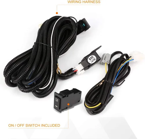 Miniatura 6 de PM PERFORMOTOR Lente ámbar parachoques delantero conducción luz antiniebla/lámpara+interruptor compatible con Frontier/Sentra 01-04