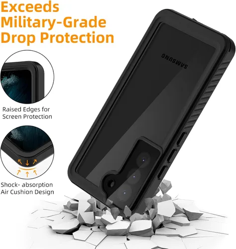 Miniatura 3 de YMCCOOL Funda impermeable para Samsung Galaxy S22, con protector de pantalla sensible integrado a prueba de golpes, resistente a prueba de golpes
