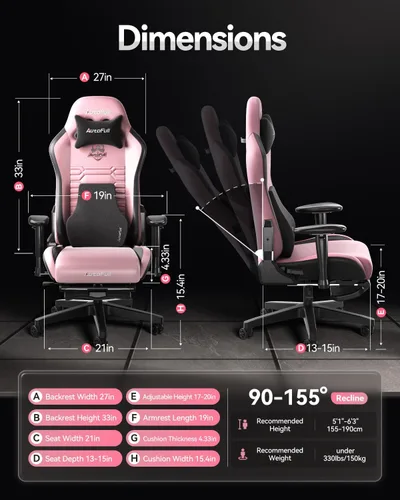 Miniatura 3 de AutoFull C3 Silla Gaming, Silla Gaming Estilo Carreras con Soporte Lumbar Ergonómico, Silla de PC de Cuero PU de Respaldo Alto Ajustable