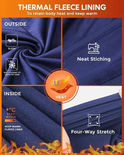 Miniatura 4 de CL convallaria Conjunto de ropa interior térmica para hombre con bragueta, capa base larga para invierno, equipo de caza, parte superior e inferior