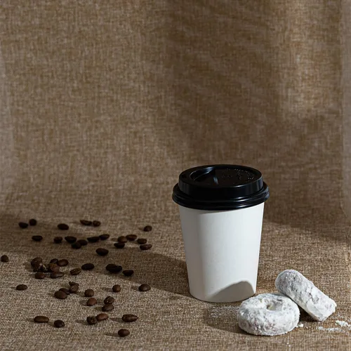 Miniatura 5 de ELEGANT DISPOSABLES [Paquete de 200 tapas] Tapas para tazas calientes de papel de 8 onzas, taza de café para bebidas frías o calientes, té, café