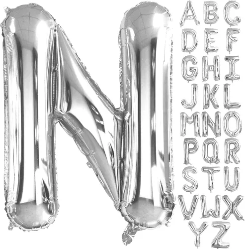 Miniatura 16 de Lovoir Globos grandes de 40 pulgadas con la letra G de color plateado de gran tamaño, globo de helio de aluminio de Mylar para fiesta de cumpleaños