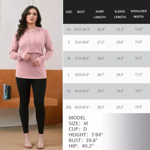 Miniatura 112 de GINKANA Sudadera con capucha para mujer, manga larga, lactancia materna, ropa casual