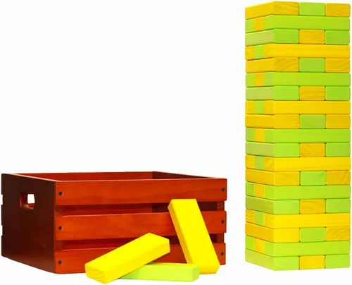 Miniatura 28 de Tailgating Pros Maderas gigantes de primera calidad con caja manchada: ¡elige los colores de tu equipo! Juego gigante para patio al aire libre