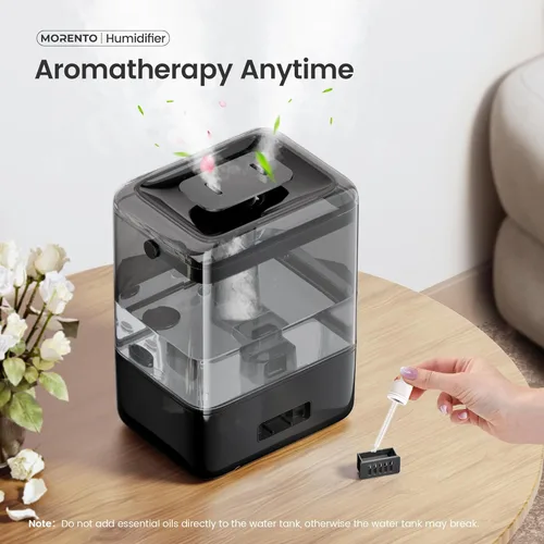 Miniatura 7 de MERONTE Humidificadores inteligentes para dormitorio, habitación grande, hogar, humidificador de llenado superior de niebla fría de 6 litros