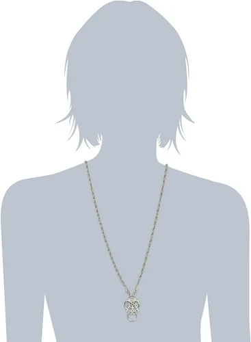 Miniatura 4 de 1928Jewelry, Collar con pendiente con soporte para anteojos en forma de corazón, 28pulgadas, metal común, Plateado, 51514