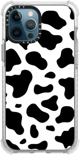 Miniatura 2 de CASETiFY Ultra Impact - Funda para iPhone 12 Pro Max (protección contra caídas de 9.8 pies), estampado de vaca, transparente