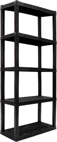 Oskar Estantería de 5 niveles, 14 pulgadas de profundidad x 30 pulgadas de ancho x 75 pulgadas de alto, estante de almacenamiento resistente,