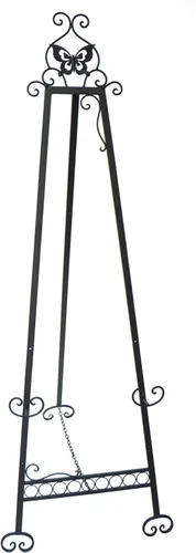Designstyles Soporte decorativo de caballete de metal – Exhibición de suelo ajustable para piezas de arte, letreros, espejos y pizarras de