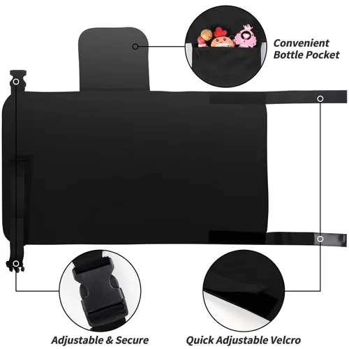 Miniatura 4 de Cama de avión para niños pequeños, extensor de asiento de avión portátil para niños, artículos esenciales de viaje en avión para niños pequeños